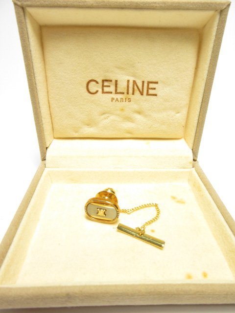 CELINE ブローチ フルールセリーヌウイエラペルピン □【セリーヌ CELINE】 マカダム ラペルピン ピンブローチ ピンズ