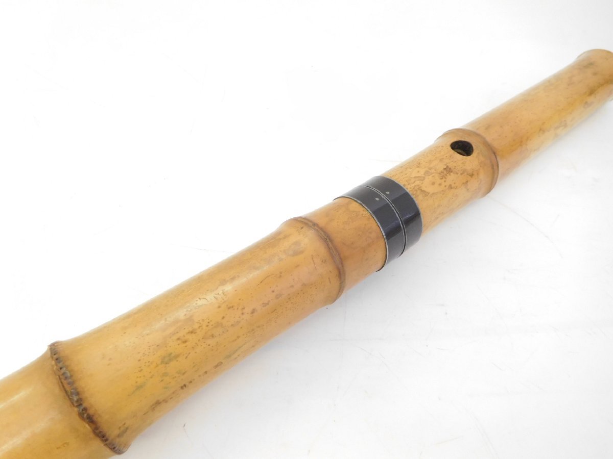 05 56-491959-23 [S] (16) 尺八 探芳 銘あり 和楽器 琴古流 銀三線セル