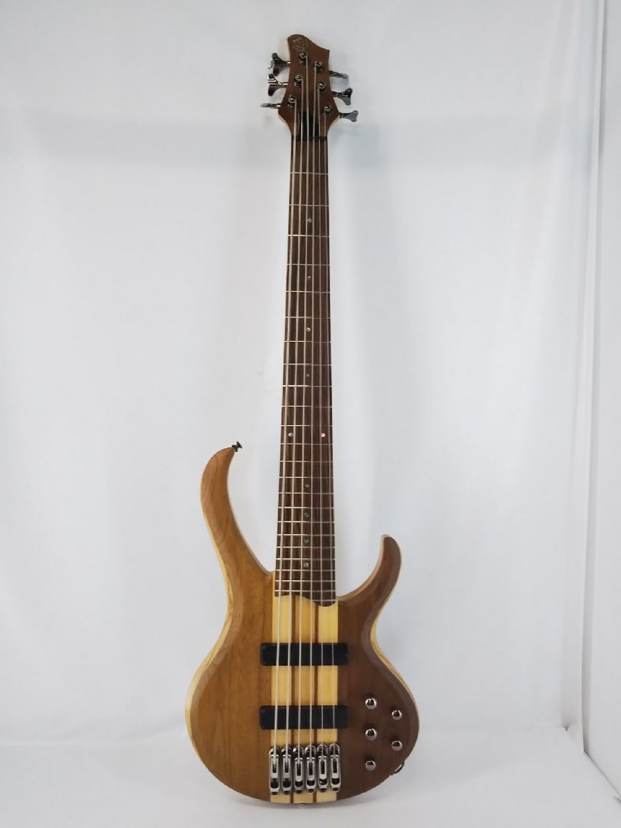 美品 アイバニーズ Ibanez エレキベース BTB676 6弦 ナチュラル 