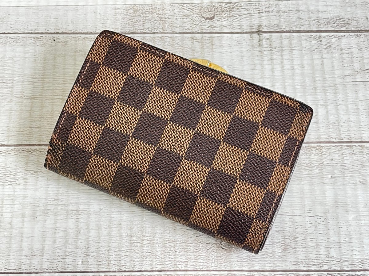 LOUIS VUITTON ダミエ がま口二つ折り財布 オンラインの新製品 ルイヴィトン がま口 二つ折り 財布 ダミエ ポルト