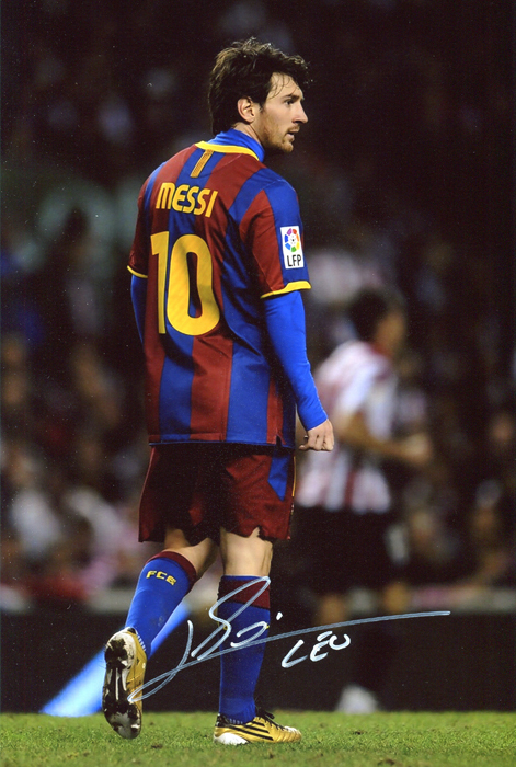 リオネル メッシ Fcバルセロナ 直筆サインフォト 写真 サッカー Lionel Messi サイン 売買されたオークション情報 Yahooの商品情報をアーカイブ公開 オークファン Aucfan Com