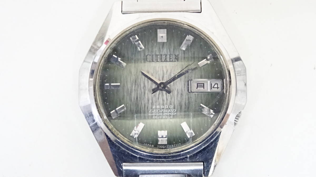 三鷹05040SM] CITIZEN 28800 LEOPARD メンズ 腕時計 自動巻 4-771184 