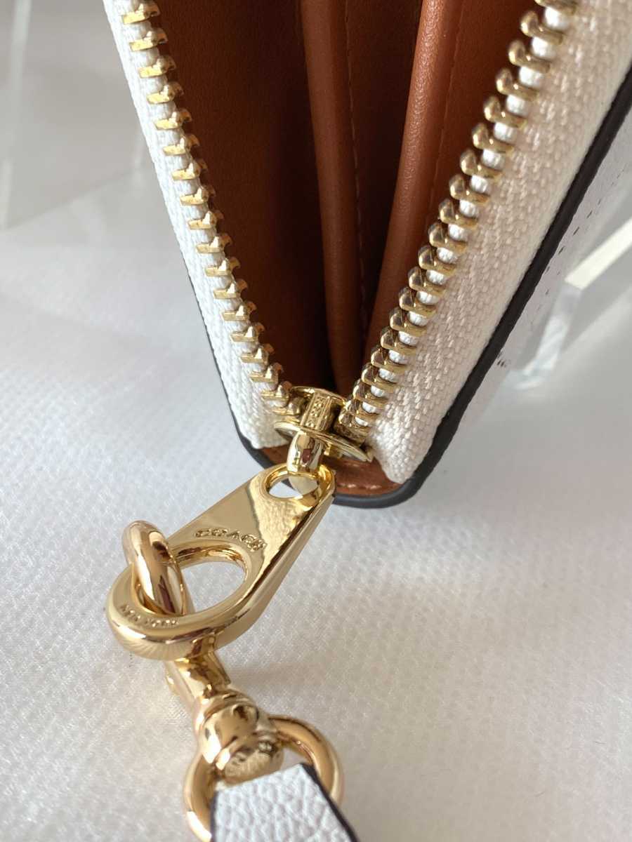 ヨ*シ様 COACH 長財布 ホワイト パンチング シグネチャー 1円スタート☆【新品未使用】COACHコーチ長財布シグネチャー