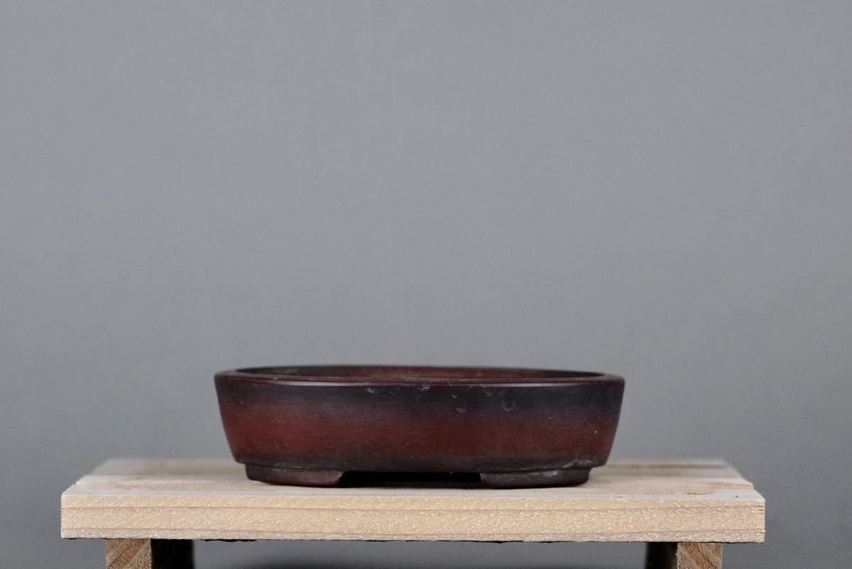 小品盆栽鉢 美芸造 常滑焼 楕円鉢 植木鉢(鉢)｜売買されたオークション 