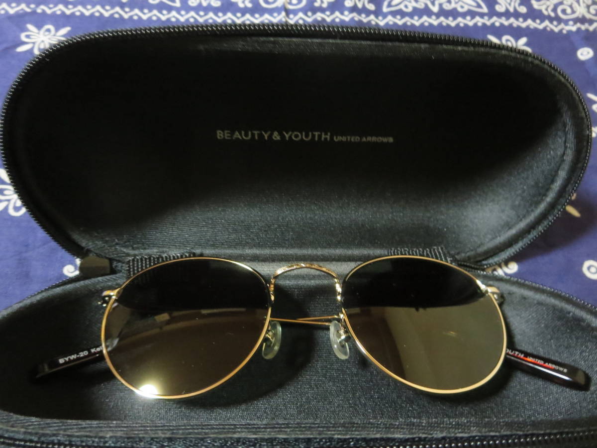 美品 格安 BEAUTY&YOUTH UNITED ARROWS サングラス メタルフレーム  