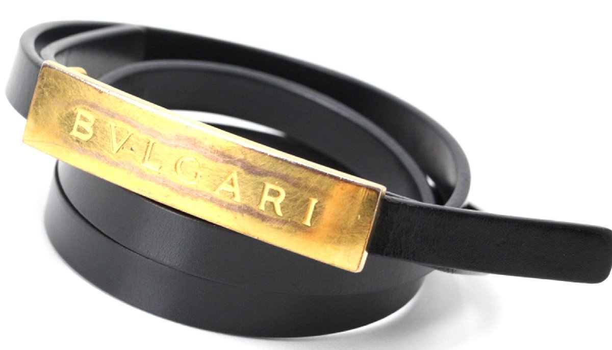 極美品 BVLGARI ブルガリ ベルトロゴマニア サークルロゴ シルバー
