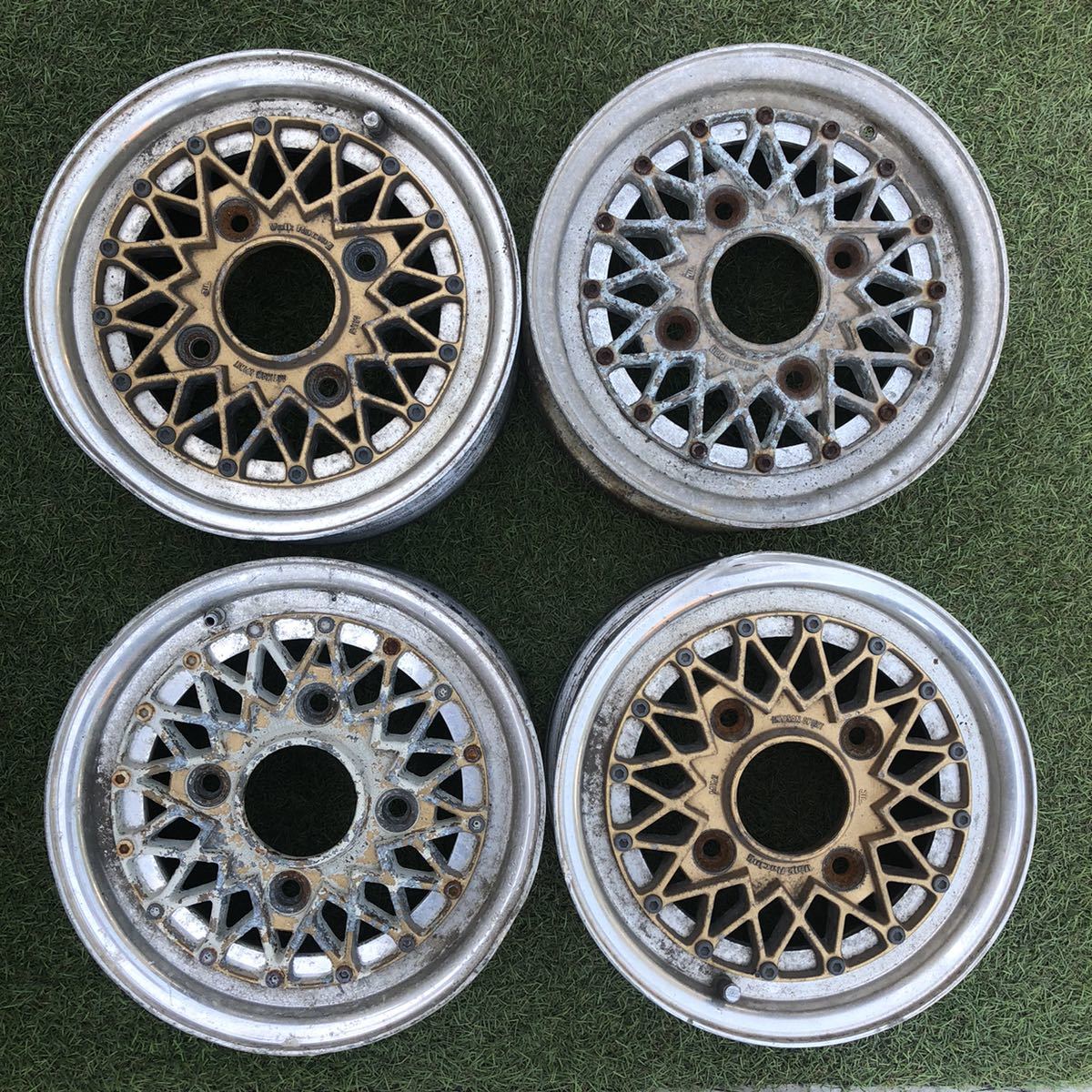 VOLK 旧車 RAYS RACING 深リム Racing Volk ホイール2本 当時物 14インチ