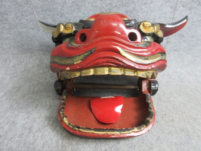 獅子頭 [B30986] 獅子舞 古玩 古美術(東洋彫刻)｜売買された