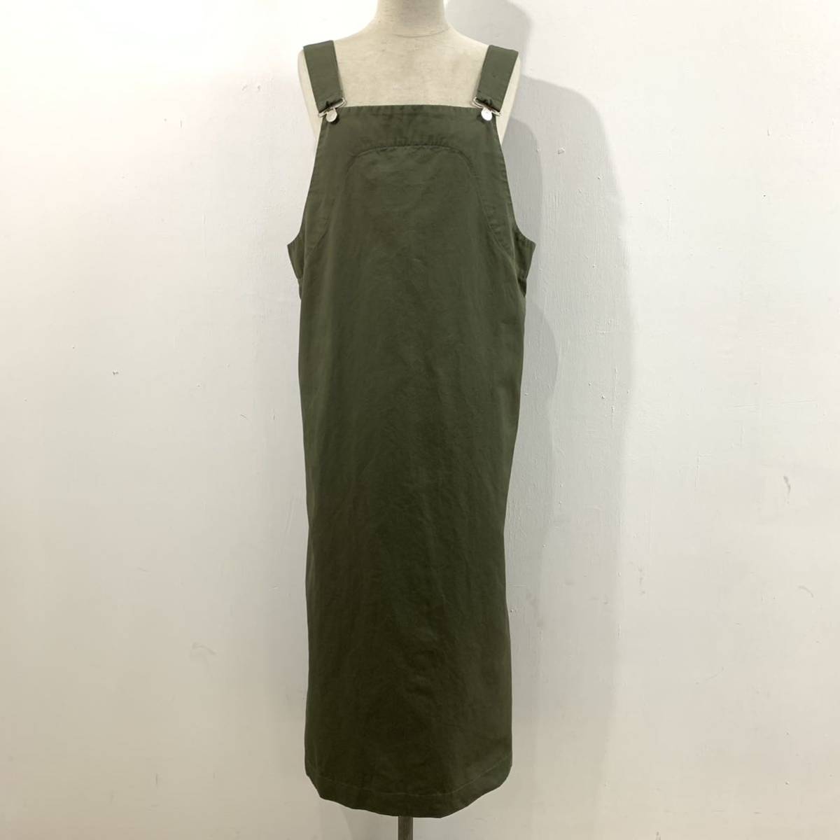 LAITERIE サロペットスカート オーバーオール コットンリネン ロング 
