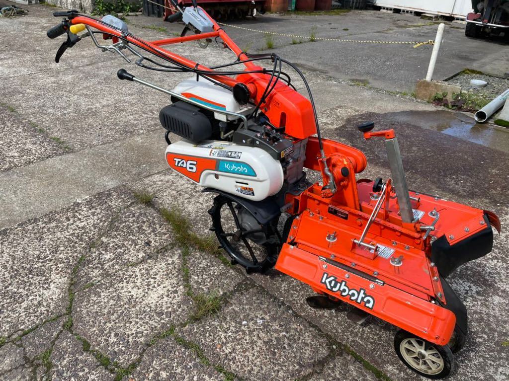 クボタ　TA6 いちご管理機　ネギ管理機　動作品 配送OK クボタ管理機TA6 6.2馬力 正逆ロータリー ゴムラグ車輪 ネギ