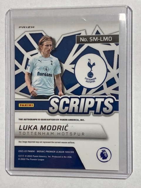 2021-22 Panini EPL Mosaic Premier League Soccer Auto Luka Modric