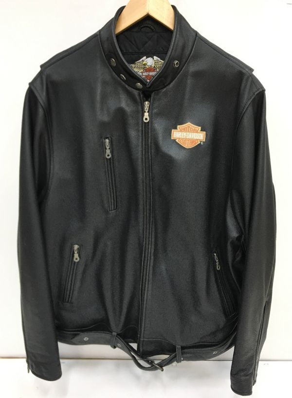 ⑩ ハーレー ダビッドソン 革ジャン 4XL サイズ 黒◇HARLEY DAVIDSON