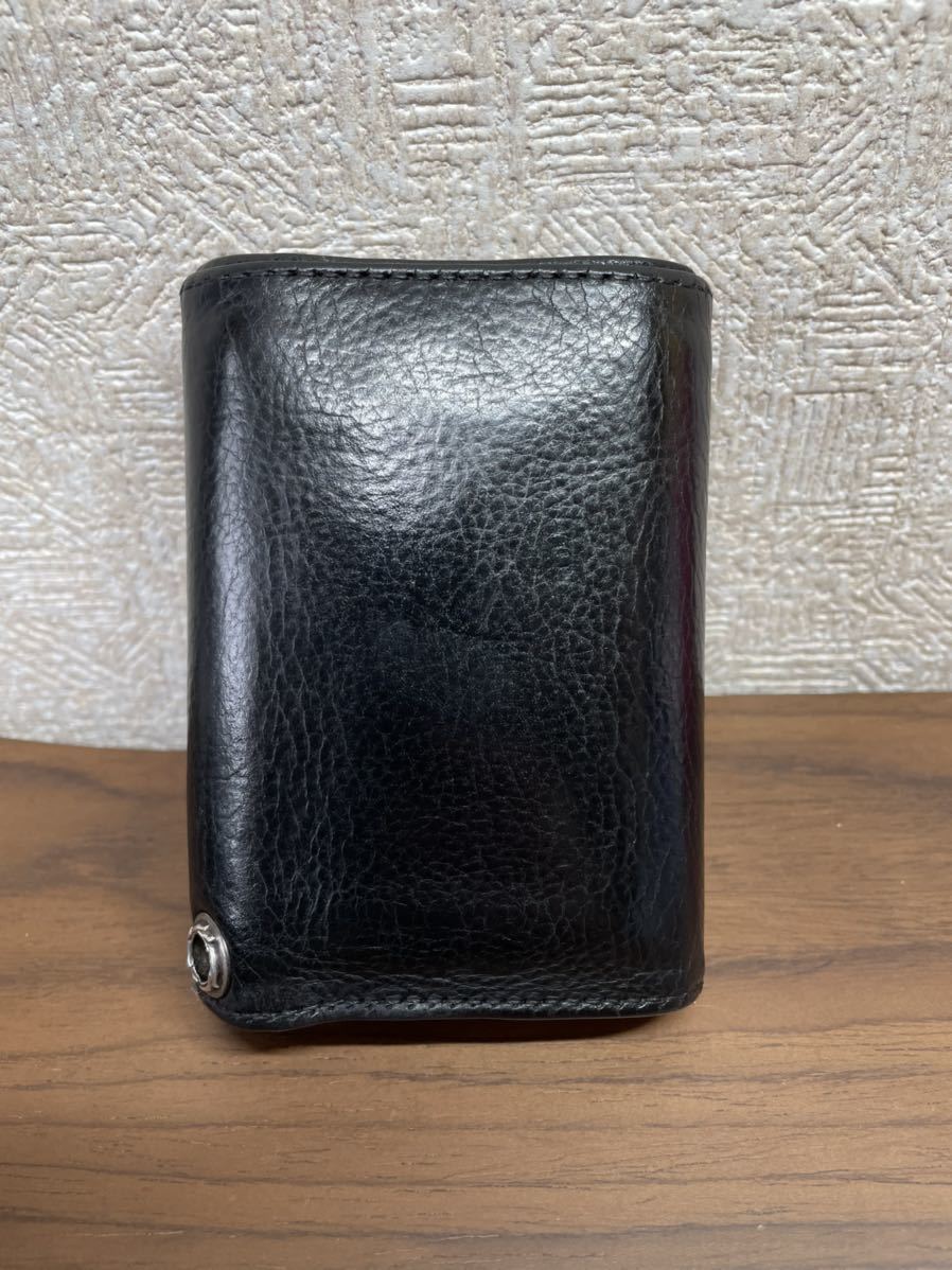 良品 確実正規品 クロムハーツ財布フローラルボタン3フォールド  