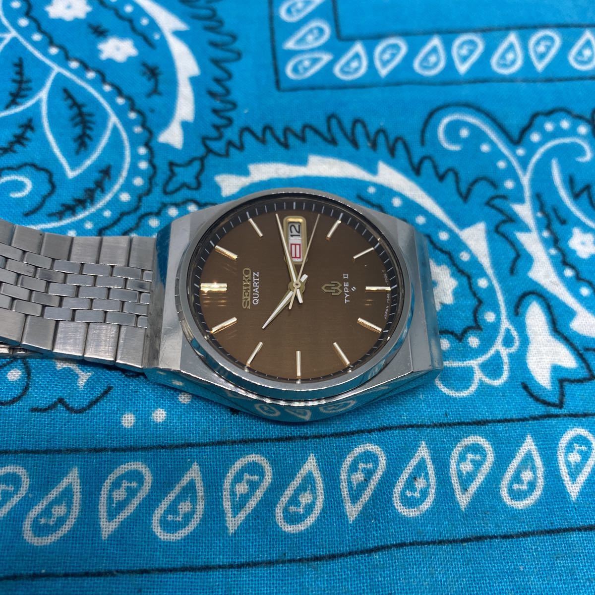 良品 SEIKO セイコー QUARTZ クオーツ TYPEⅡ タイプ2 7123-8020 