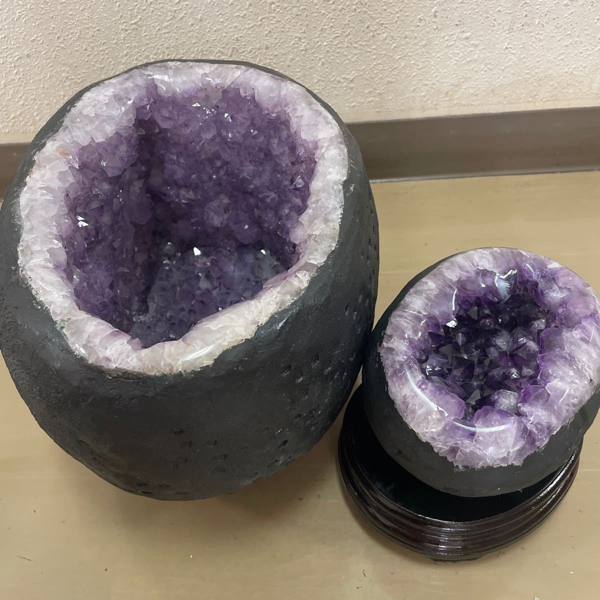 天然石ドーム水晶2点セット