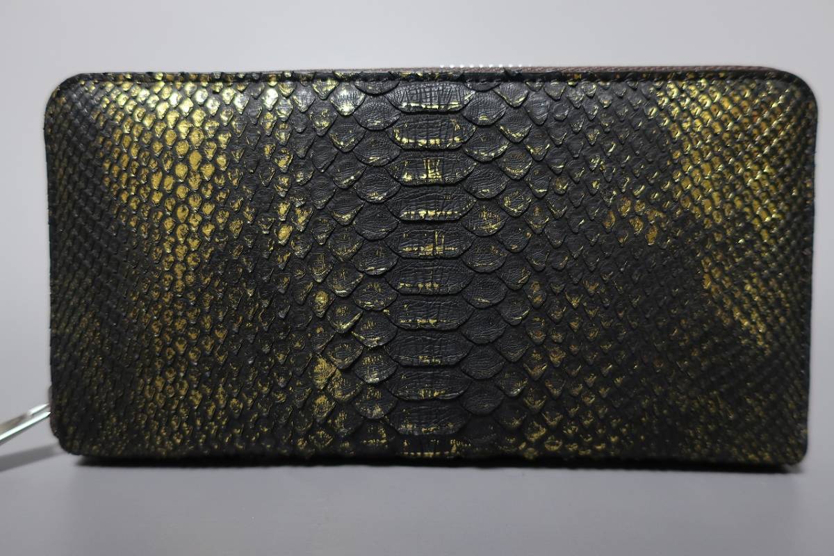 新品 アーティスティックデザイン ダイヤモンドパイソン ラウンドファスナー長財布 6754 ブラックゴールド 新品 アーティスティックデザイン ダイヤモンドパイソン かぶせ長財布 ナチュラルオレンジ カッパーブラウン