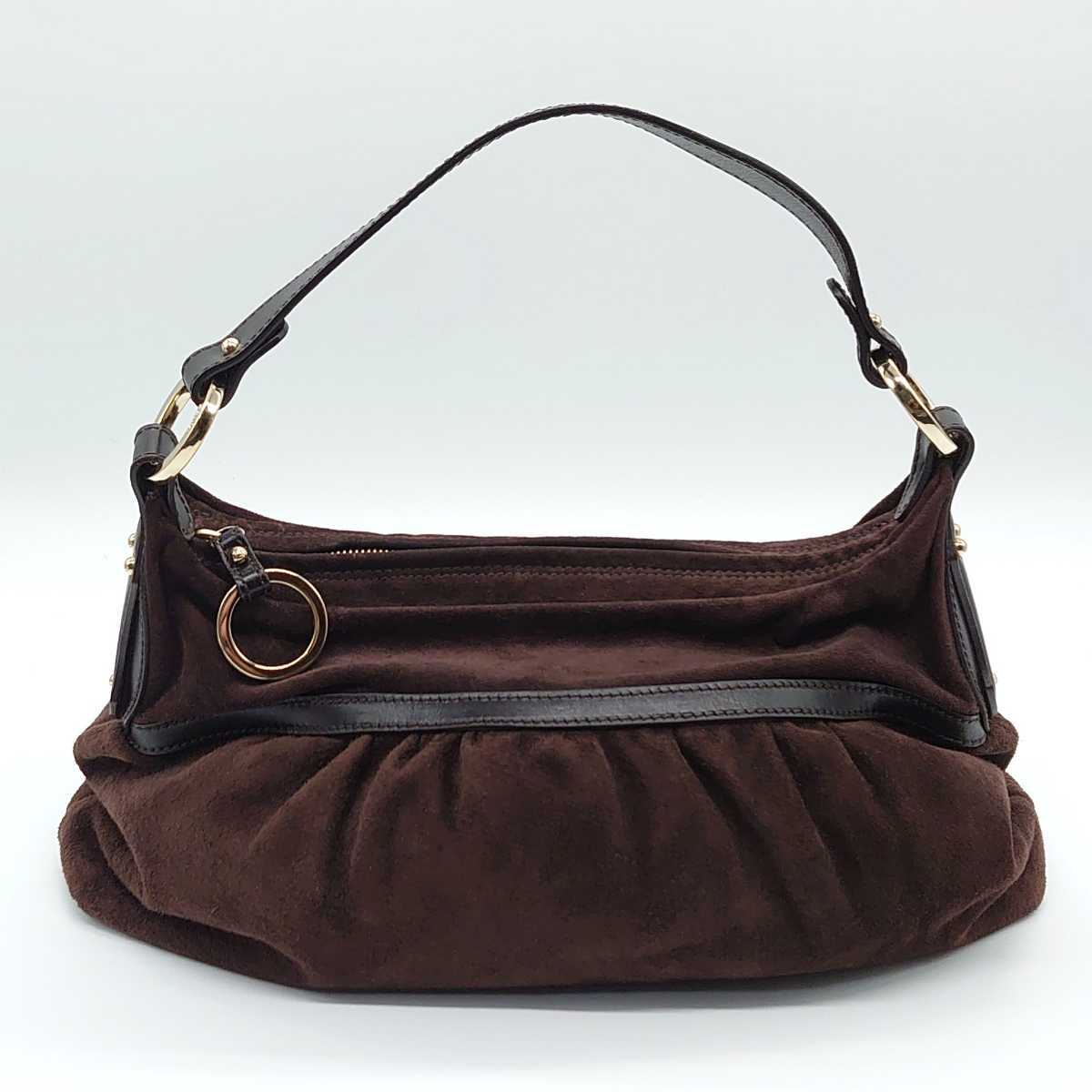 FENDI フェンディ スエード ショルダーバッグ ハンドバッグ レディース 