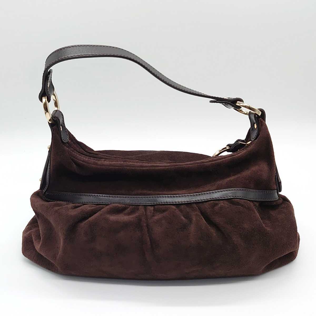 FENDI フェンディ スエード ショルダーバッグ ハンドバッグ レディース 