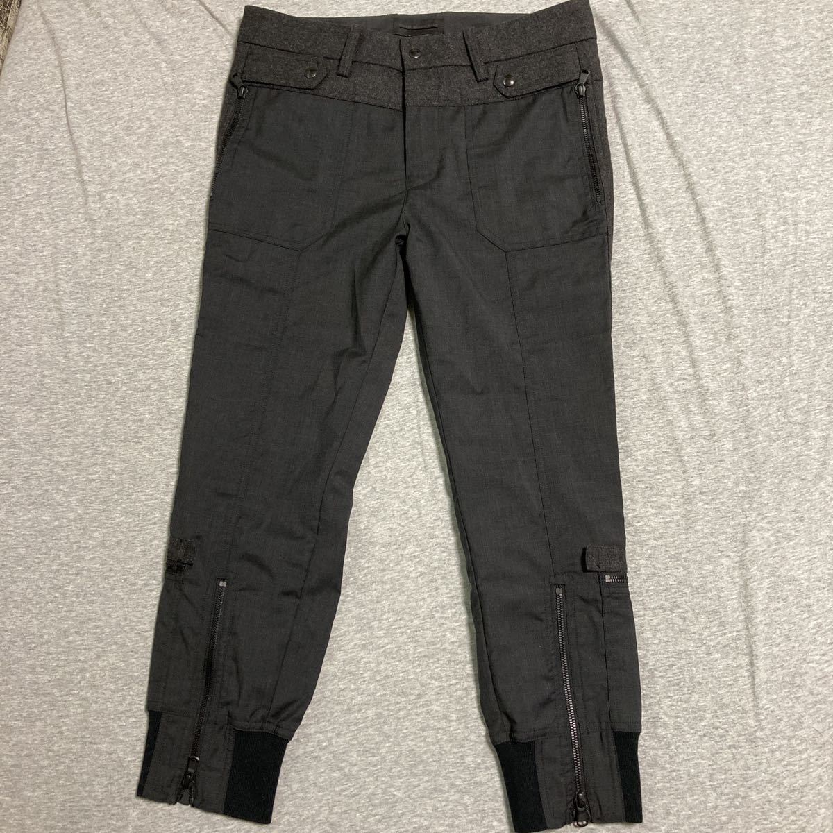 定番，品質保証 DIESEL ディーゼル BLACK GOLD ブラックゴールド クロップドパンツ 38 黒&times;グレー ブラック 裾リブ(その他)｜売買されたオークション情報、yahooの商品情報をアーカイブ公開 - オークファン 男性用