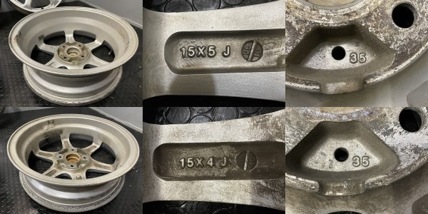 三菱 純正OPホイール M SPIRITS 15インチ 4本 5J4HPCD100+35 x2  