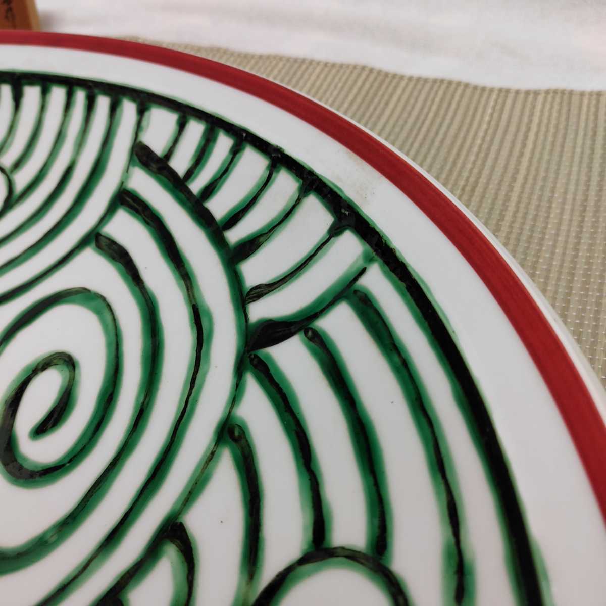 大英博物館出品作品 澤田痴陶人「赤絵遊鯉紋皿」有田焼 伊万里陶苑