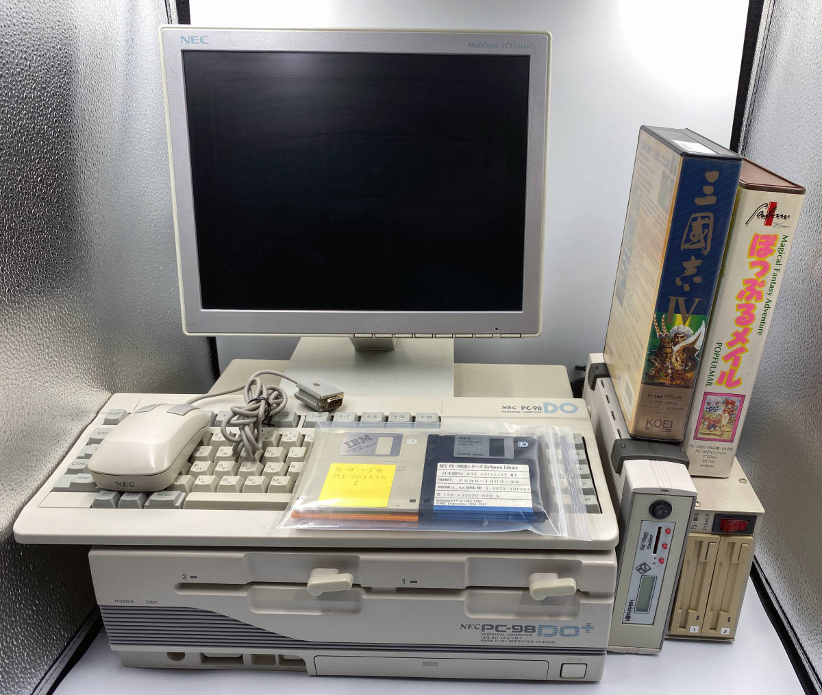 NEC PC-9801 BX4 MS-DOS キーボード・マウス付き 一太郎 動作品 レトロ 