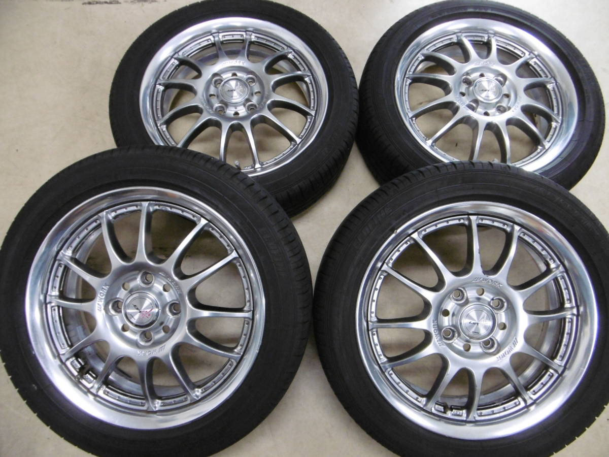 バリ溝 WORK XSA 戦 XS2 15インチ 5J +45 4穴 100 国産タイヤ 165/55R15 ワゴンR アルト ワークス ムーブ タント エブリィ ハイゼット