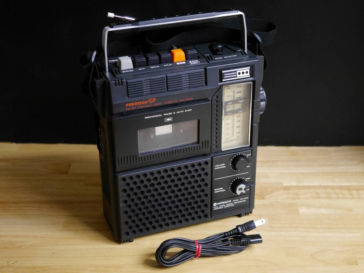 日立 HITACHI ラジカセ 昭和レトロ AM FM TRK-8600RM オーディオ機器