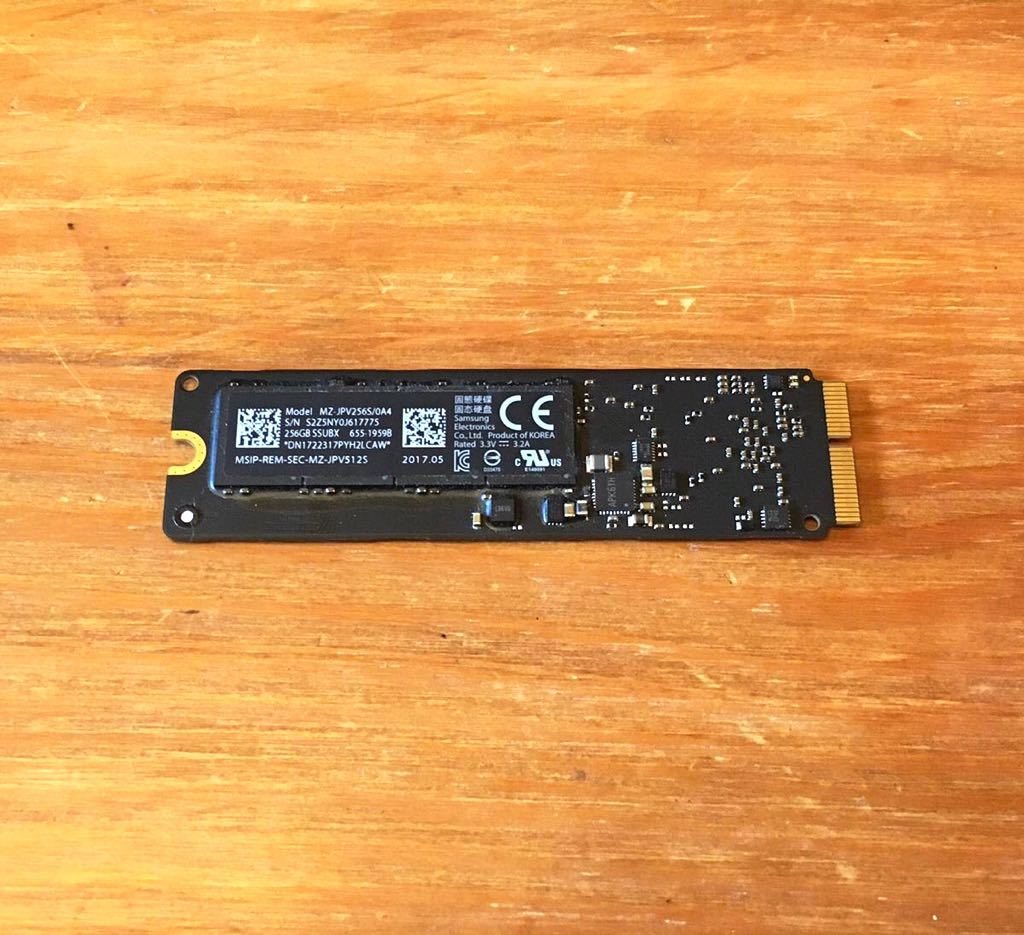 Apple純正 SSD 256GB Samsung製 MZ-JPV256R/0A2 動作品 取外品 256GB SSD