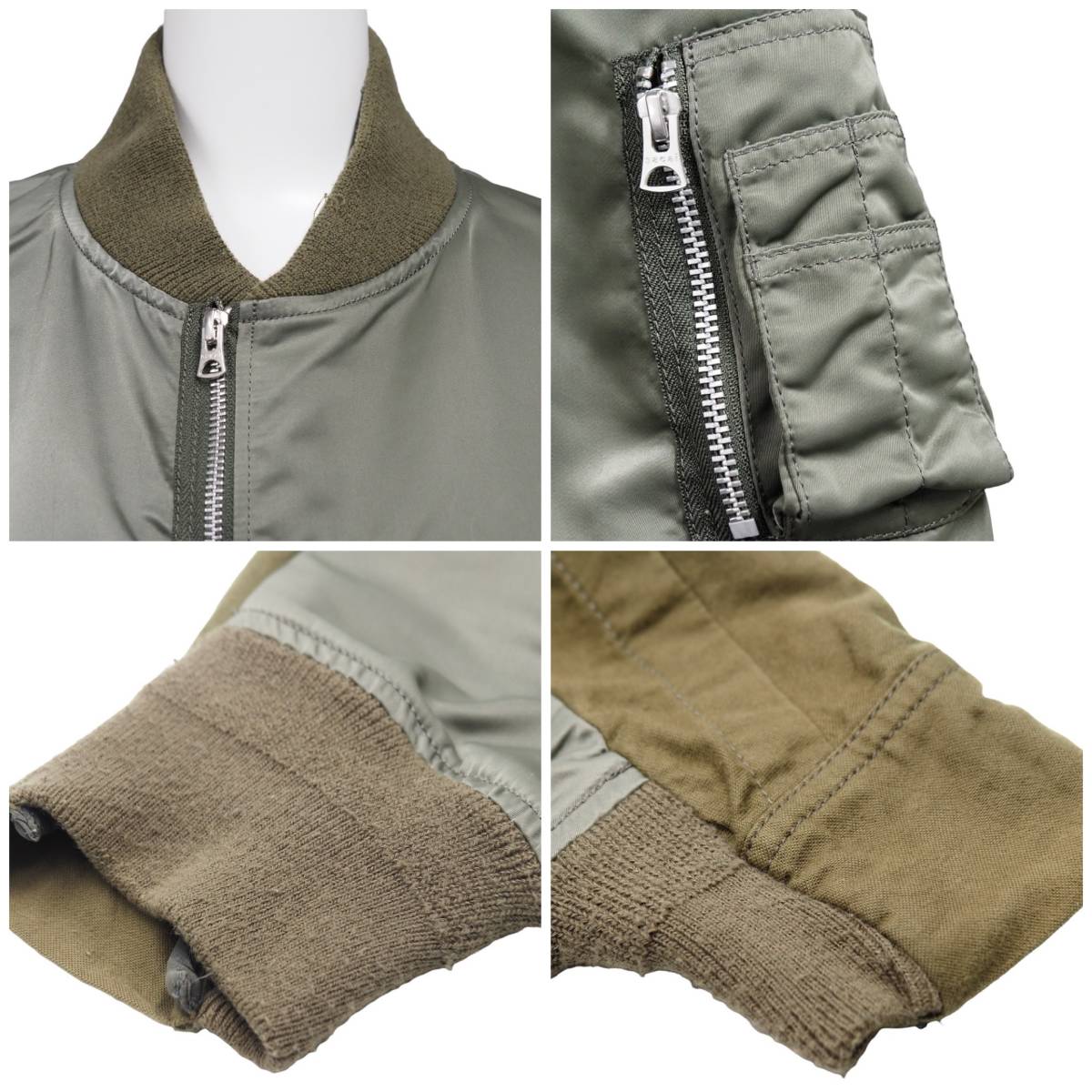 最終値下げ】Sacai ツイルボンバージャケット MA-1 カーキ 【公式通販】