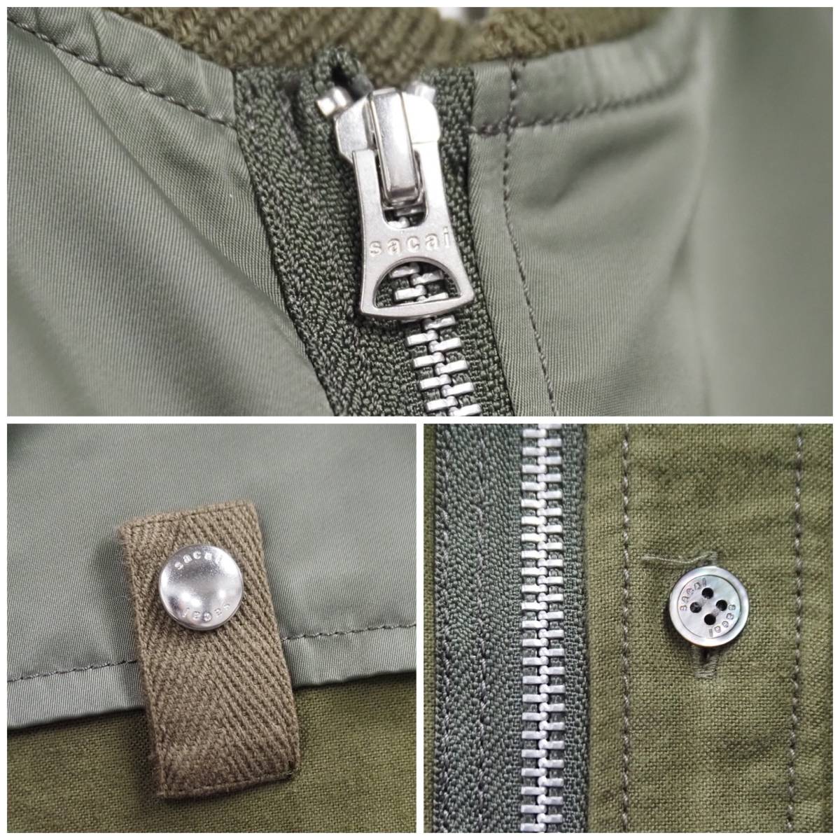最終値下げ】Sacai ツイルボンバージャケット MA-1 カーキ 【公式通販】
