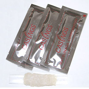 羊腸（2m×3本）ウインナーソーセージ用 天然ケーシング★塩漬 皮 天然腸★衛生的な小分けアルミパック★自家製ソーセージにオススメ_1