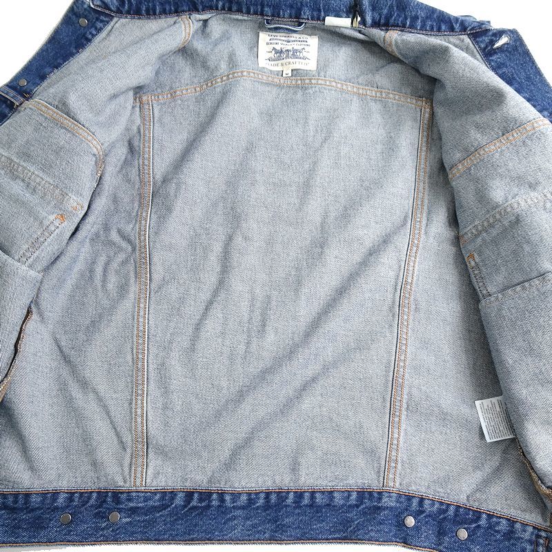 ■LEVI'S MADE&CRAFTED リーバイス 定2.4万 オーガニックコットン100％ トラッカージャケット デニム Gジャン 212610018 L ▲050▼bus8168e