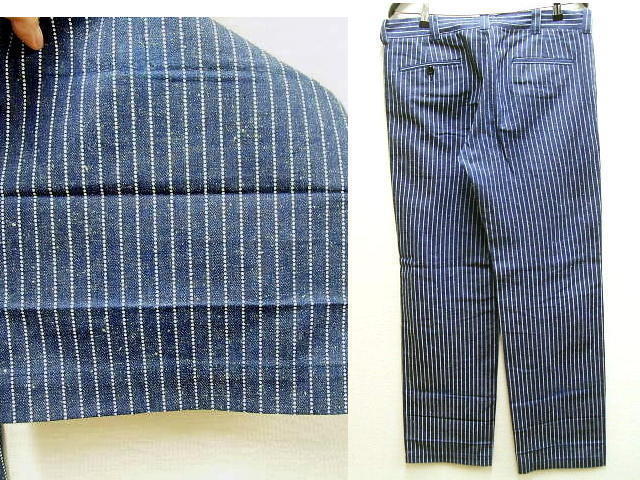  W34 DOUBLE DIAMOND ウォバッシュ ストライプ デニム トラウザーズ ワークパンツ REAL MCCOY'S ダブルダイアモンド 6562(ジーンズ)｜売買されたオークション情報、yahooの商品情報をアーカイブ公開 男性用