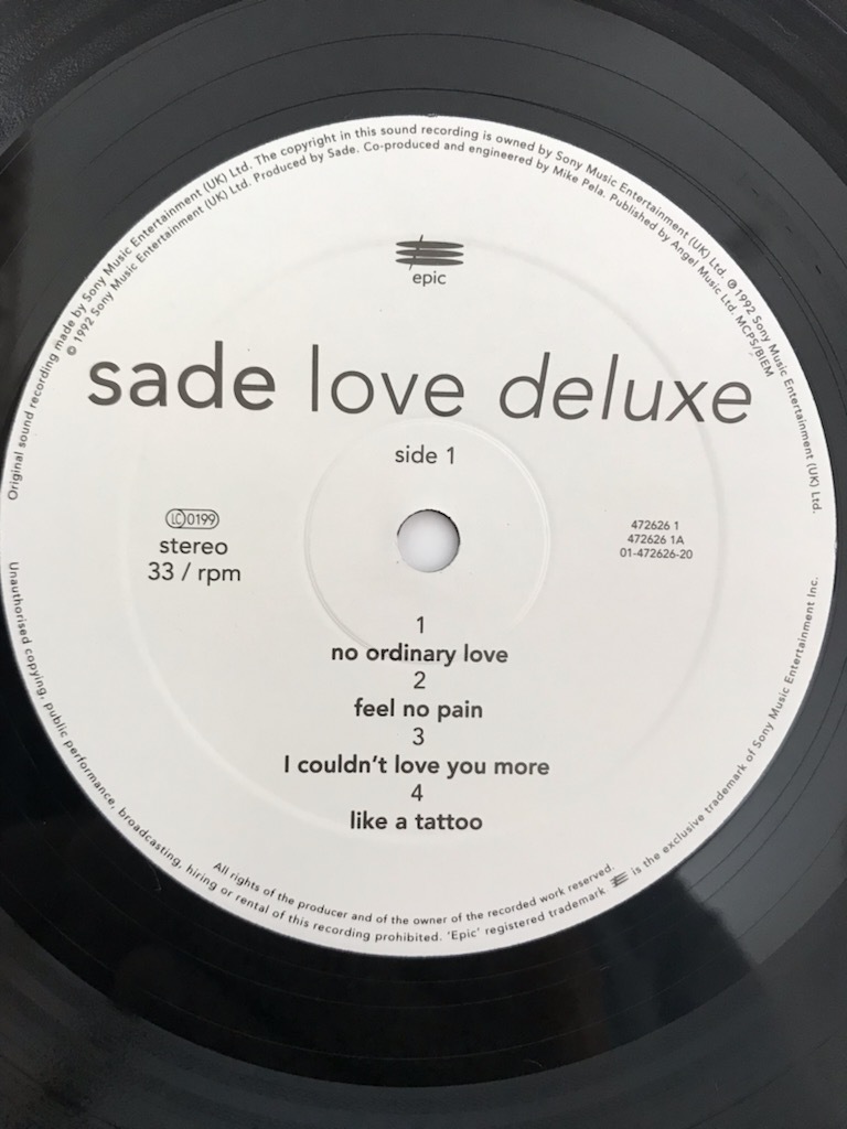 Deluxe Love Sade レコード 希少 UKオリジナル盤 激レア☆ (180G