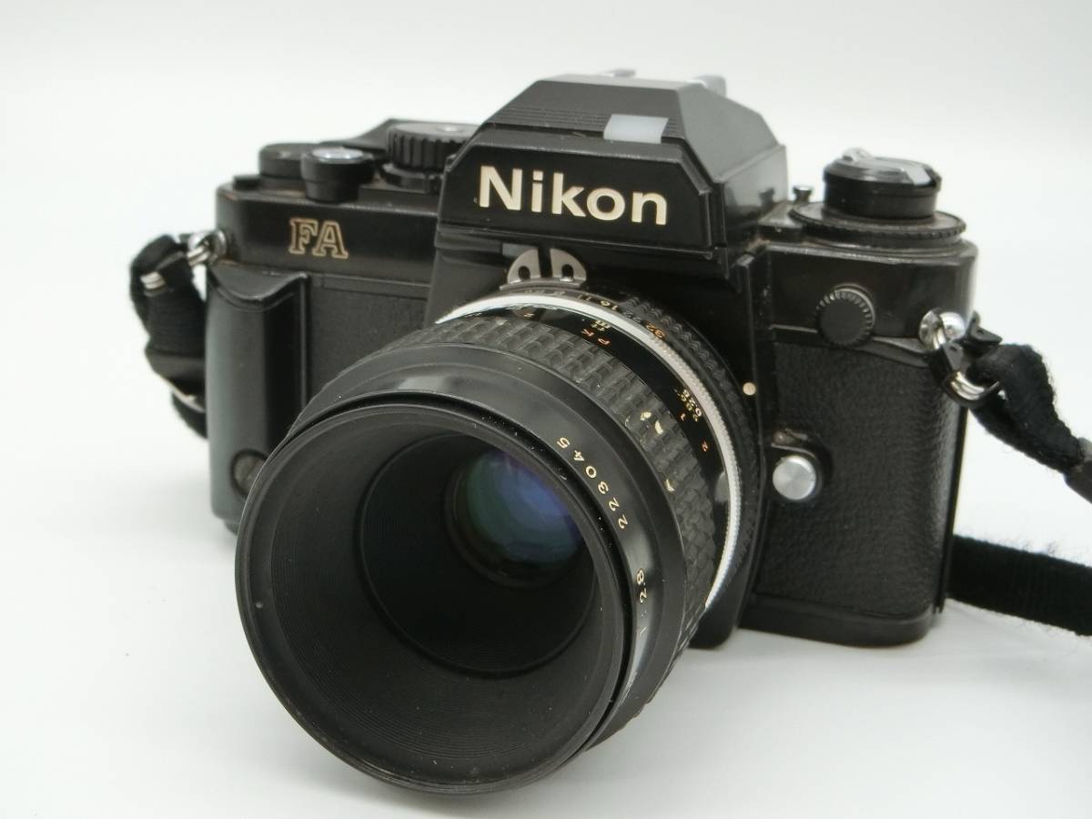 ジャンクNIKON ニコン FA フィルムカメラ 一眼レフ + MICRO-NIKKOR