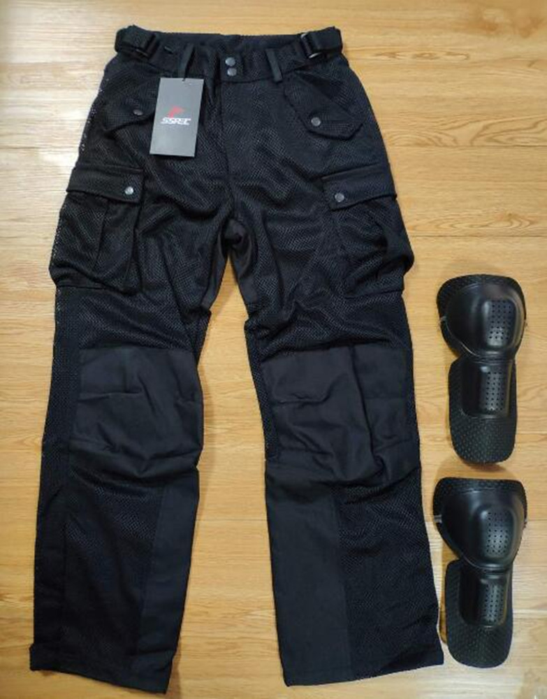 SSPEC　フリーライダー　バイクウエア　メッシュ　黒パンツ 春 夏 秋用　M/L/XL/XXL/XXXL★SSPEC /ライター メッシュ通気 夏用 バイク フラッグシップ オートバイ専用 テキスタイルメッシュパンツ[DP-46] ウェア,メンズ パンチングレザーパンツ