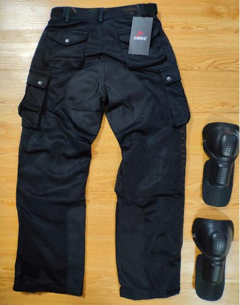SSPEC　フリーライダー　バイクウエア　メッシュ　黒パンツ 春 夏 秋用　M/L/XL/XXL/XXXL★SSPEC /ライター メッシュ通気 夏用 バイク フラッグシップ オートバイ専用 テキスタイルメッシュパンツ[DP-46] ウェア,メンズ パンチングレザーパンツ