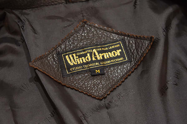 Wind Armor/鹿革/テーラードジャケット/L/ブラウン/ディアスキン 別格の質感 状態良好 WIND ARMOR:ウィンドアーマー 最高級鹿革 ディア