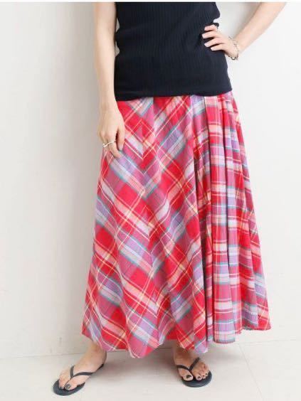 豊富な，安い イエナ IENA チェック 柄 コットン ギャザー ロングスカート 総柄 ピンク タグ付き レディース スカート ウエストゴム(スカート)｜売買されたオークション情報、yahooの商品情報をアーカイブ ボトムス