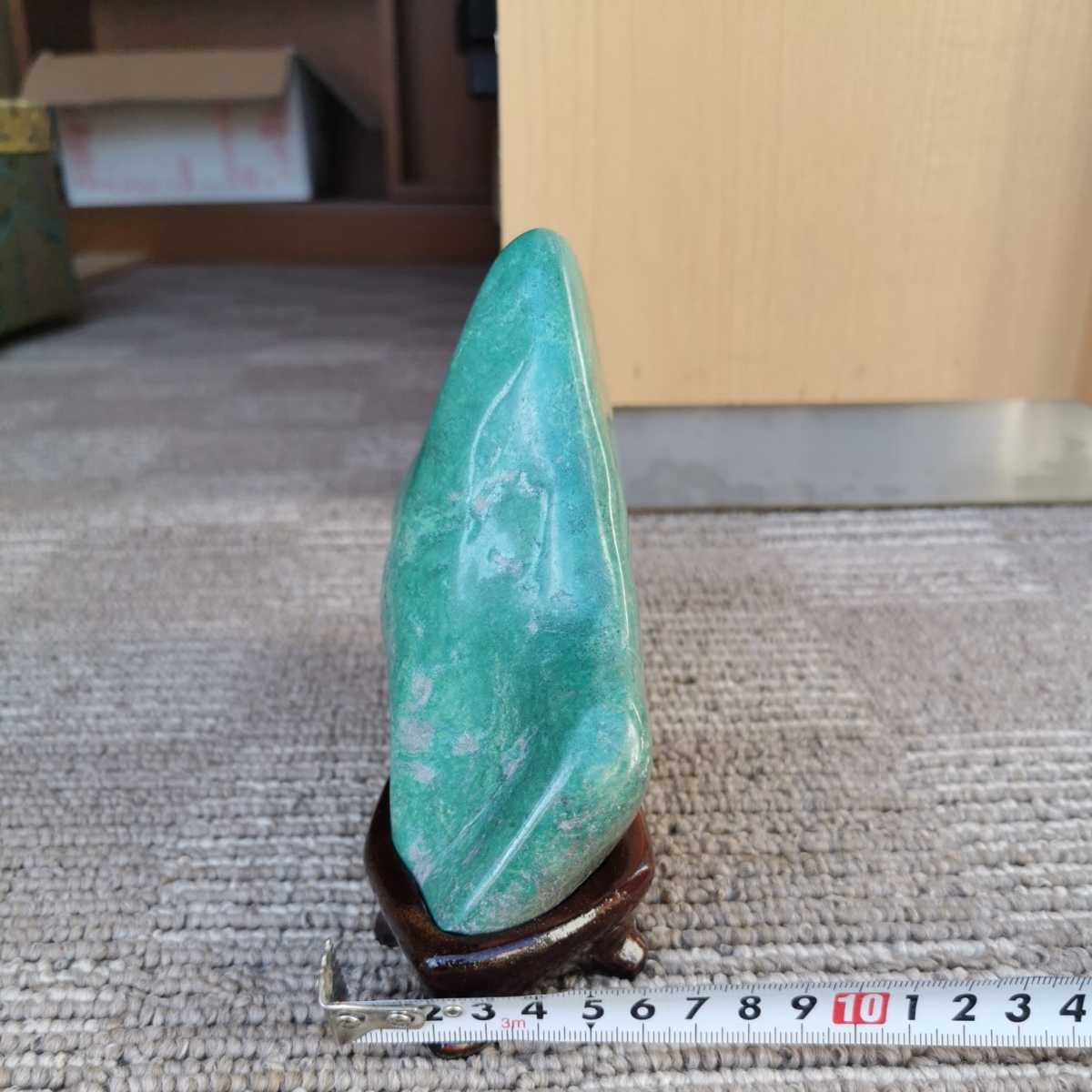 ナミビア翡翠1.4キロ 鑑賞石石盆石水石灯籠庭坪庭盆栽ガーデニング置物 