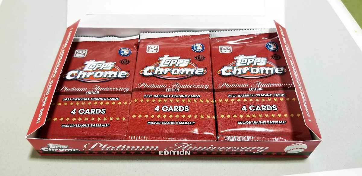 2021 Topps Chrome Platinum Anniversary Edition 未開封16パック