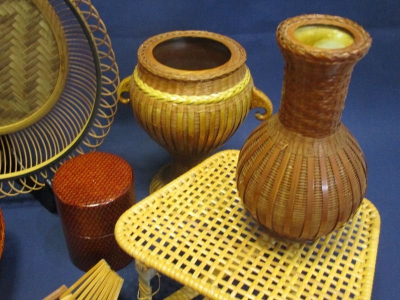 花器 : 公式 古美術品① 高さ22㎝ 花入 花籠 壺 竹