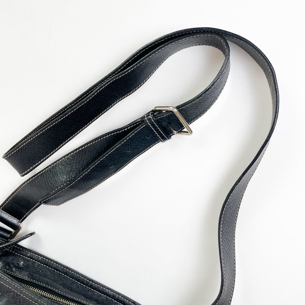 ●極美品●GUCCI●メンズ●サコッシュ●ショルダー バッグ●グッチ シマ●レザー 本革●斜め●ブラック 黒●かばん 鞄 カバン●スプリーム GUCCI グッチ 美品 GGキャンバス 1円美品グッチ マイクロGG