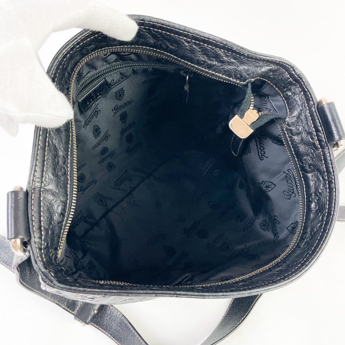 ●極美品●GUCCI●メンズ●サコッシュ●ショルダー バッグ●グッチ シマ●レザー 本革●斜め●ブラック 黒●かばん 鞄 カバン●スプリーム GUCCI グッチ 美品 GGキャンバス 1円美品グッチ マイクロGG