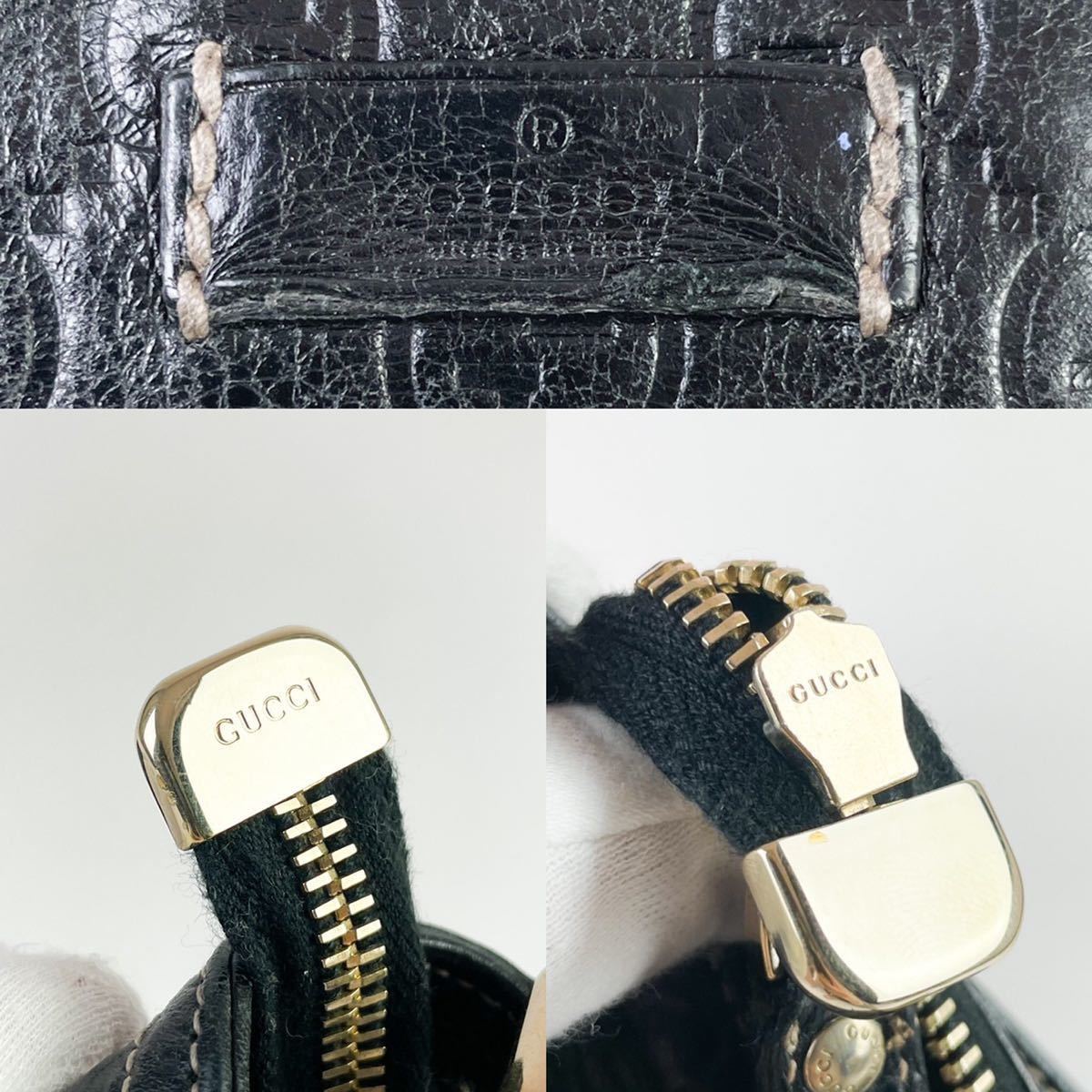 ●極美品●GUCCI●メンズ●サコッシュ●ショルダー バッグ●グッチ シマ●レザー 本革●斜め●ブラック 黒●かばん 鞄 カバン●スプリーム GUCCI グッチ 美品 GGキャンバス 1円美品グッチ マイクロGG