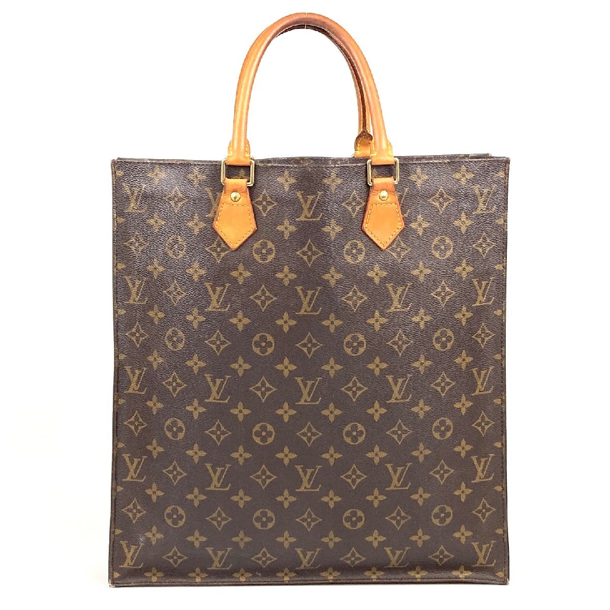 【1円〜】ルイヴィトン LOUIS VUITTON ハンドバッグ トートバッグ サック・プラ モノグラム M51140 MI0080 ブラウン 外美品 中古