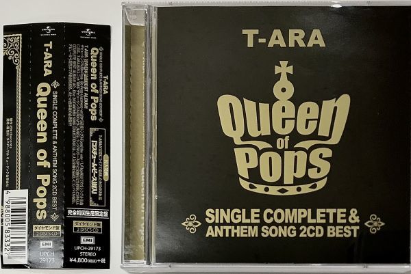 T-ARA Queen of Pops 初回ダイヤモンド盤 コスチュームピース付 T-ARA ティアラ Queen of Pops ダイヤモンド盤(完全初回生産限定盤