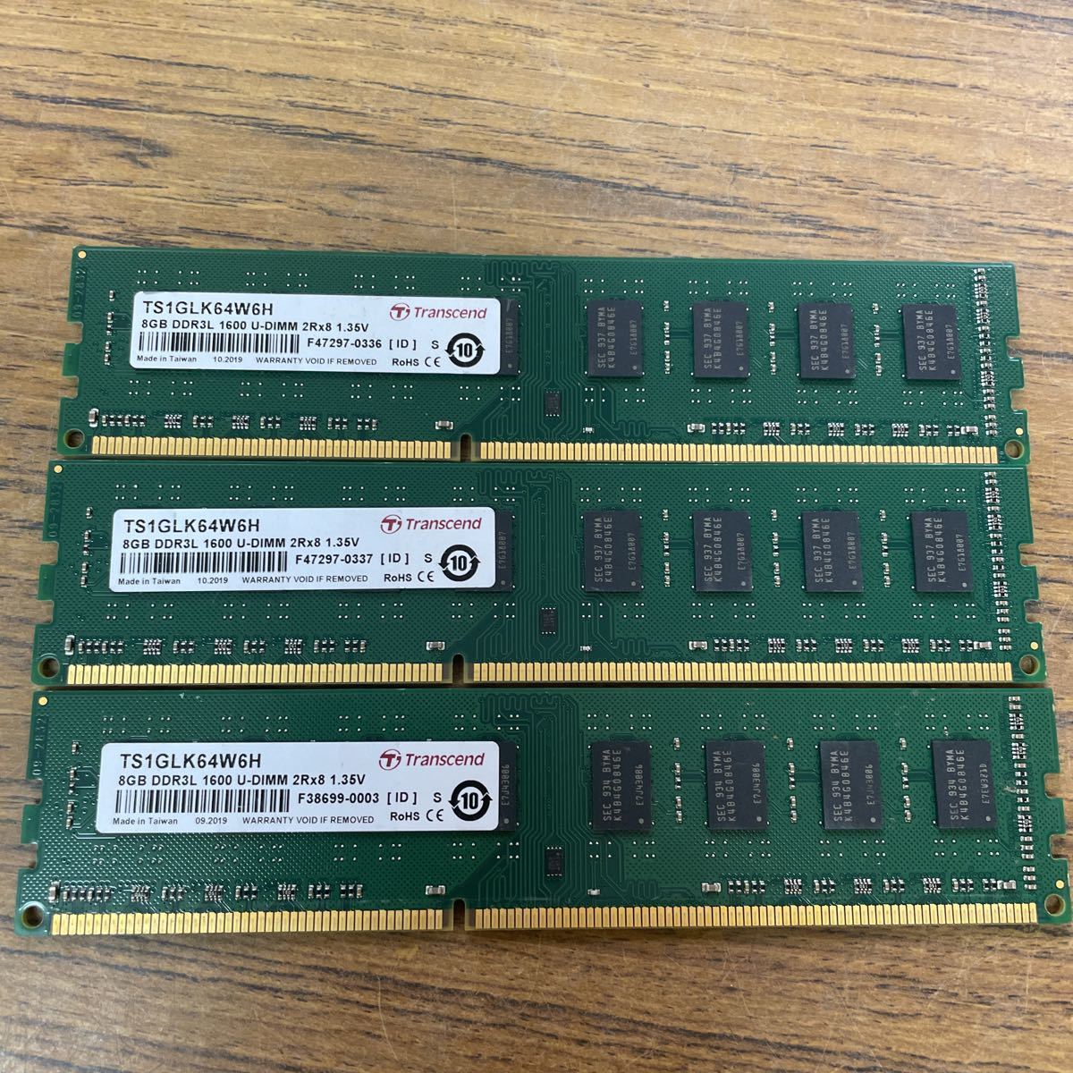 限定SALE，お買い得 8GB 2Rx8 DDR3L-1600 8GB x3枚セットデスクトップ用 PCメモリ(8GB)｜売買されたオークション情報、yahooの商品情報をアーカイブ公開 - オークファン DIMM