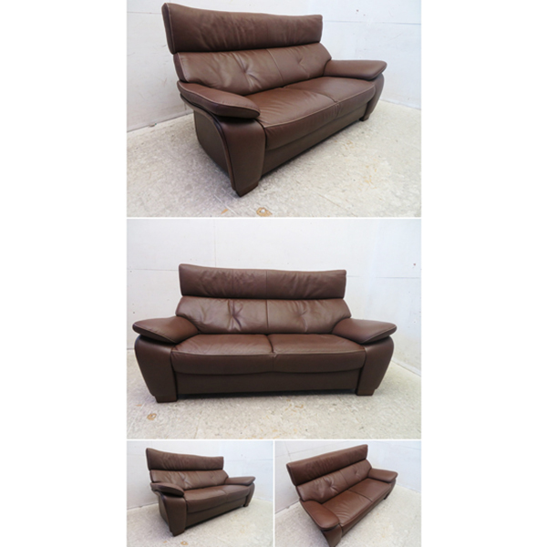 karimoku カリモク Chitano チターノ 2人掛けソファ 本革張り 中古